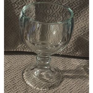 Vintage Thick & Heavy Elegant Clear Glass Goblet